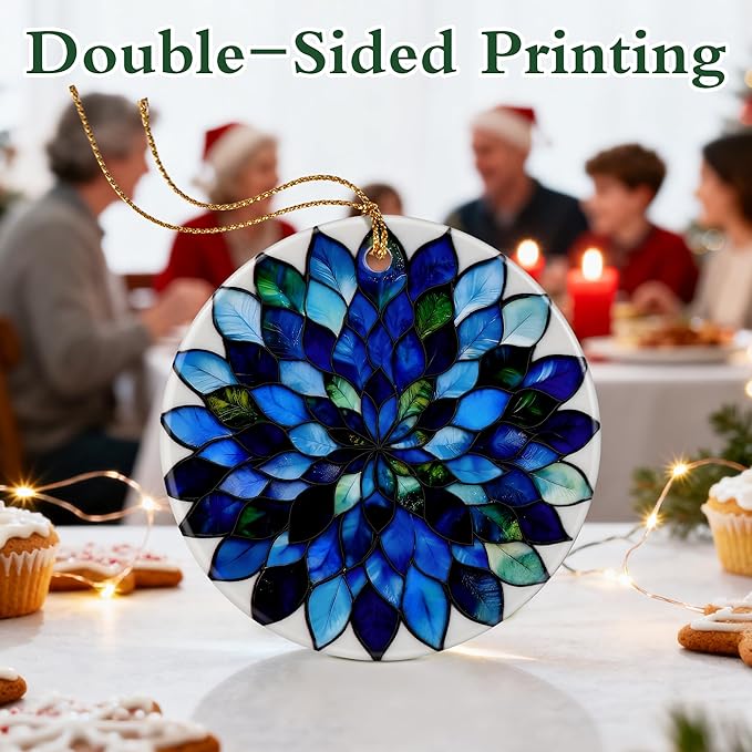 Mandala Ornament | Christmas Ornaments, Christmas Decorations, Hanging Ornaments for Tree, Holiday Decor Gift | Housewarming Gifts & Gifts for Friends,Family or Art Lovers | Gift Exchange Ideas