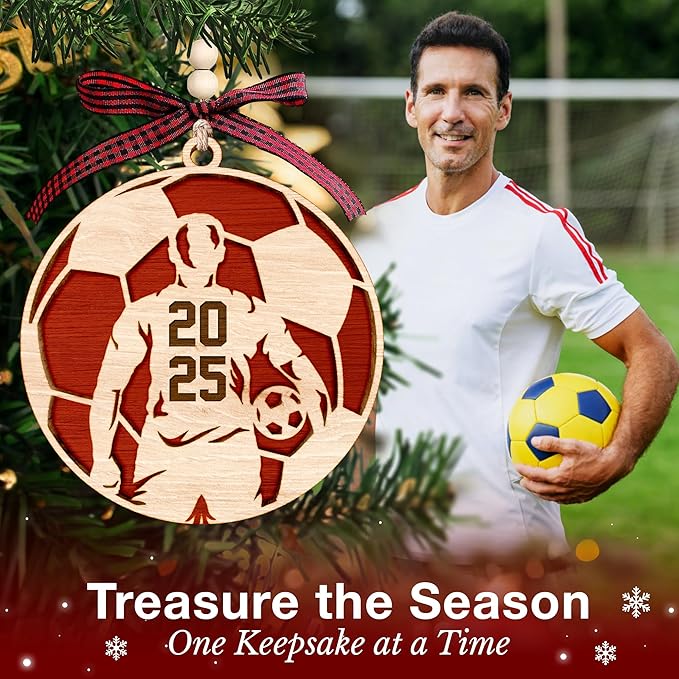 Soccer Ornaments for Christmas Tree - Perfect Soccer Gifts for Boys and Girls, Ideal Ornaments for Soccer Players and Coaches, 2025 Soccer-Ornament for Christmas Decoration