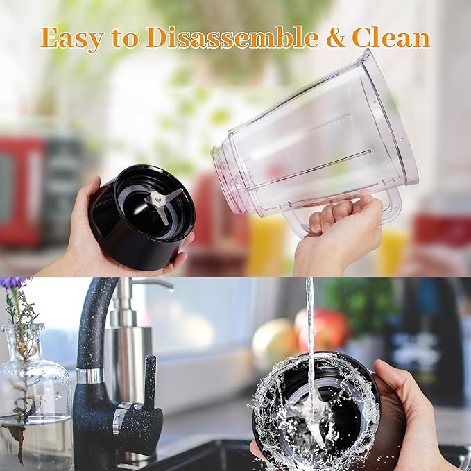 Kitchen Blender, 500W Countertop Blender with 52oz Plastic Jar for Smoothies Milkshake Desserts Nut Butter, Cocktails Sauces (White)