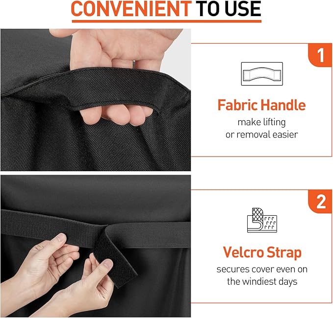 Grill Cover Compatible with Traeger Ironwood 885, Heavy Duty Waterproof Pellet Somker Cover Full Length Outdoor BBQ Grill Accessory BAC513