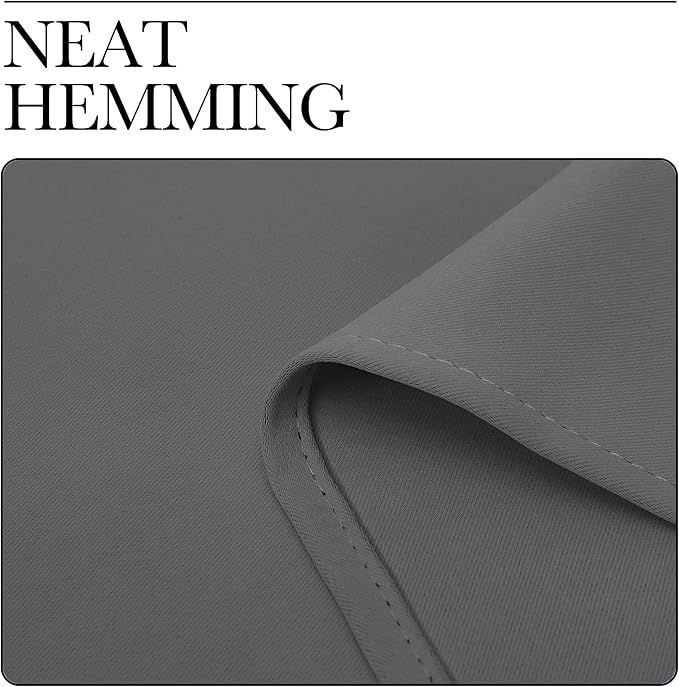 NICETOWN Bedroom Blackout Curtains Panels - Triple Weave Energy Saving Thermal Insulated Solid Grommet Blackout Draperies for Patio (1 Pair, 55 inches by 96 Inch, Grey)