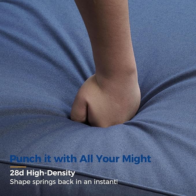 Wisteria Lane Aluminum Patio Furniture Set, 5 Seats Metal Outdoor Furniture Set with CSA Certified 54in Propane Gas Fire Pit Table, Patio Conversation Set with 5in Olefin Cover Cushions, Blue