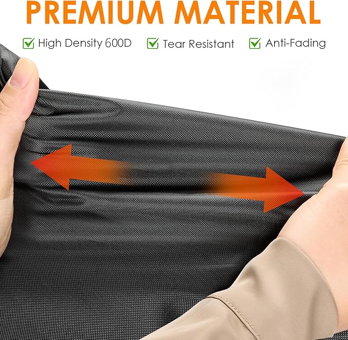 Grill Cover for Traeger Woodridge Pro/Elite, 600D Waterproof Cover for Traeger Woodridge Grill, Pellet Smoker Grill Covers Accessory, 68" L x 28" W x 46" H