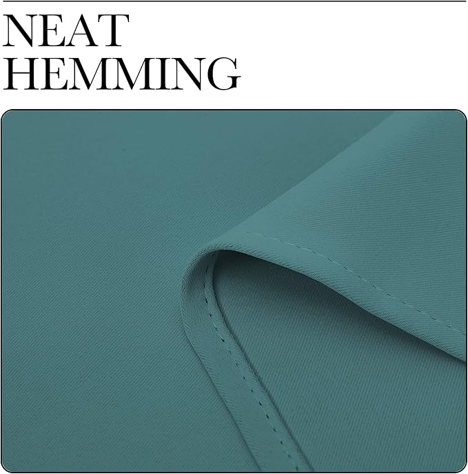 NICETOWN Sea Teal Blackout Curtains 120 inches Length for Living Room, 2 Panels, 55" Wide, Thermal Insulated Long Drapes for Large Window