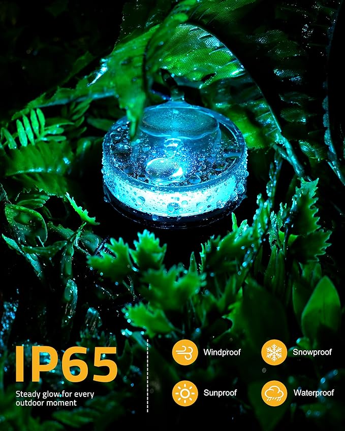 Christmas Pathway Lights, 50FT with 15 RGBIC LED Light with App Control, Waterproof Outdoor Ground Lights for Outside Roofline Decor, Pathway Decor, Walkway,Party, Holiday Xmas Decoration