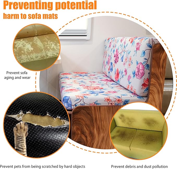 Radiant & Dazzling RV Dinette Cushion Covers - 2 Backrest & 2 Bench Covers, Stretchable Slipcovers for Camper Couch Replacement