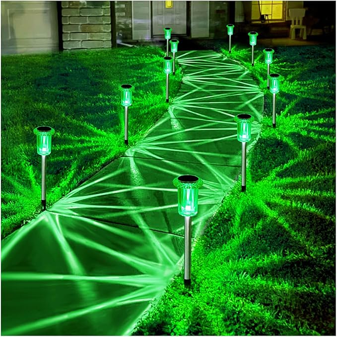 Halloween Solar Lights Outdoor 10 Pack Solar Pathway Lights Outdoor Halloween Decorations Waterproof Yard Lighting for Driveway Garden Walkway Path Landscape Lawn