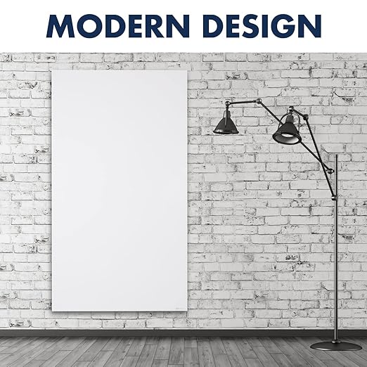 Quartet Glass Whiteboard, Magnetic Dry Erase Board, Wall Mounted Whiteboard for Office, School and Home, 28"W x 50"H, White (Q012850IMW)