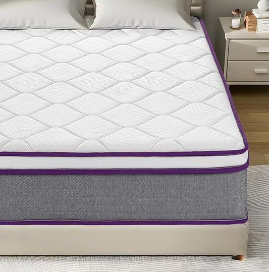 12 Inch Full Size Mattress,Hybrid Full Mattress in a Box, Cool Gel Memory Foam Mattress for Pressure Relieving,Medium Firm Feel,CertiPUR-US Certified
