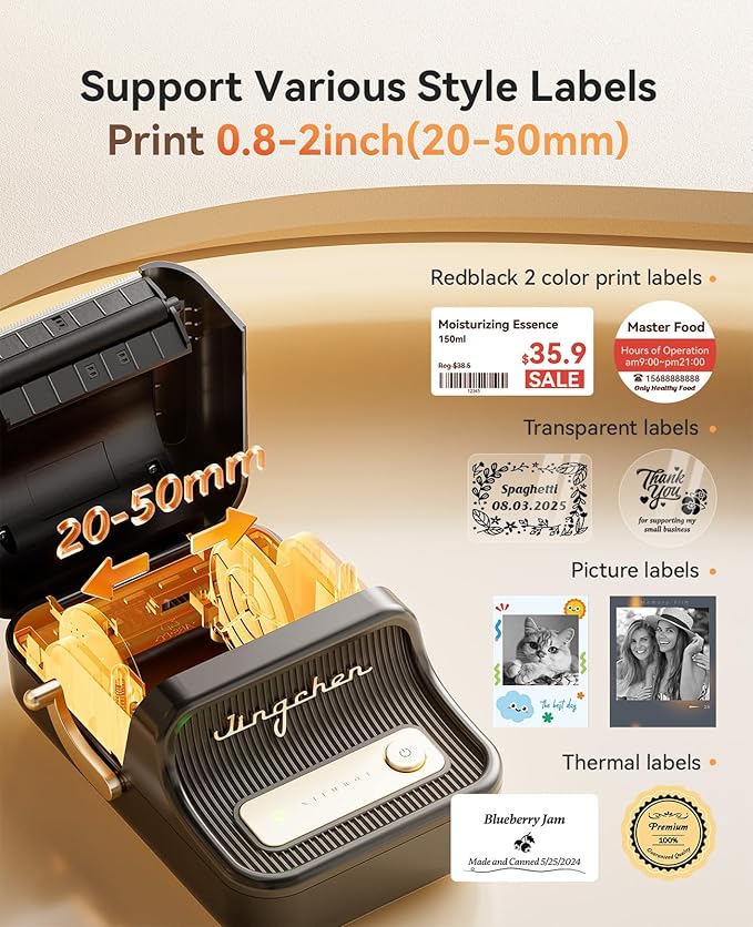 NIIMBOT B21 Pro Label Maker, 300DPI HD Label Printer, Ideal for Notes,Photos, Study Graphics, Memo Maker,50x30mm Label,230Pcs(Black)