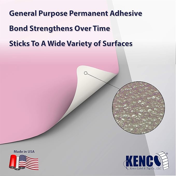 4" X 6" Direct Thermal Perforated Stickers Labels for Shipping Labels, Inventory, and Color Coding - Compatible with Zebra, Rollo, Godex and More (Pink, 1 Roll)