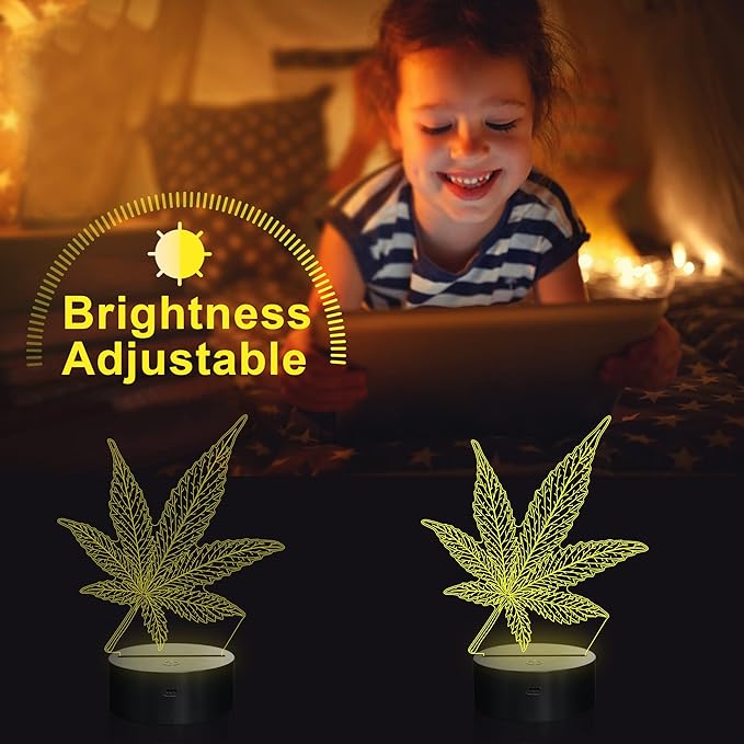 3D Leaf LED Light 16 Color Changing Table Light Night Light with Remote Control 16 Colors Changing Table Desk Bedroom Decor Optical Home Room Store Decoration