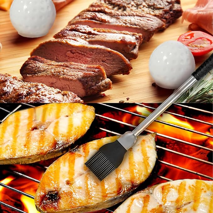 Jishi 8pcs Golf BBQ Grill Accessories Grilling Gifts for Men Golfers Stocking Stuffers for Men, Dad Gifts from Daughter Son, Funny Christmas Golf Gifts for Men Unique Barbecue Tool Set Camping Gadgets