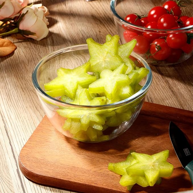 NUTRIUPS Glass Bowls Set Cereal Bowl Glass Salad Bowls Small Bowl for Kitchen (24oz-set of 6)