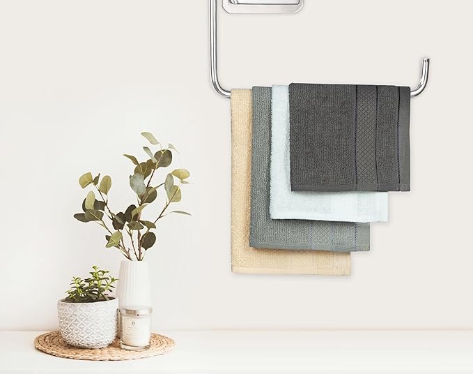 Casa Lino Face Towels & Body Wash Cloths for Showering - 100% Cotton Wash Cloths for Bathroom - Highly Absorbent & Quick Drying Washcloth Set - Cotton Washcloths 24 Pack (12" x 12") - (Multicolor I)