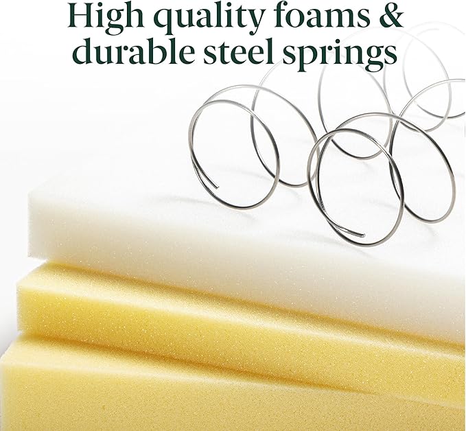 ZINUS 12 Inch Foam and Spring Hybrid Mattress [New Version], Twin, Fiberglass Free, Medium Firmness, Durable Support, Certified Safe Foams & Fabric, Mattress in A Box