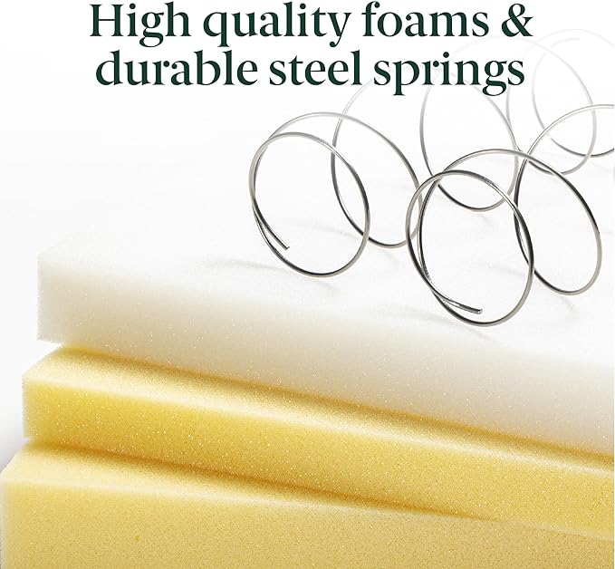 ZINUS 12 Inch Foam and Spring Hybrid Mattress [New Version], King, Fiberglass Free, Medium Firmness, Durable Support, Certified Safe Foams & Fabric, Mattress in A Box