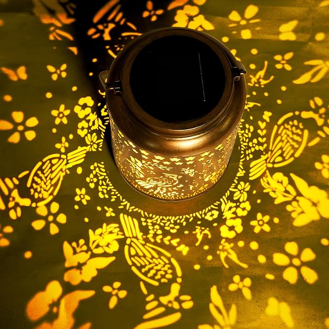 Solar Lanterns Outdoor Cardinal Lantern Garden Decor Waterproof Decor Light Hanging Solar Lights Yard Decor,Gifts for Women Gifts for Mom Gifts for Grandma