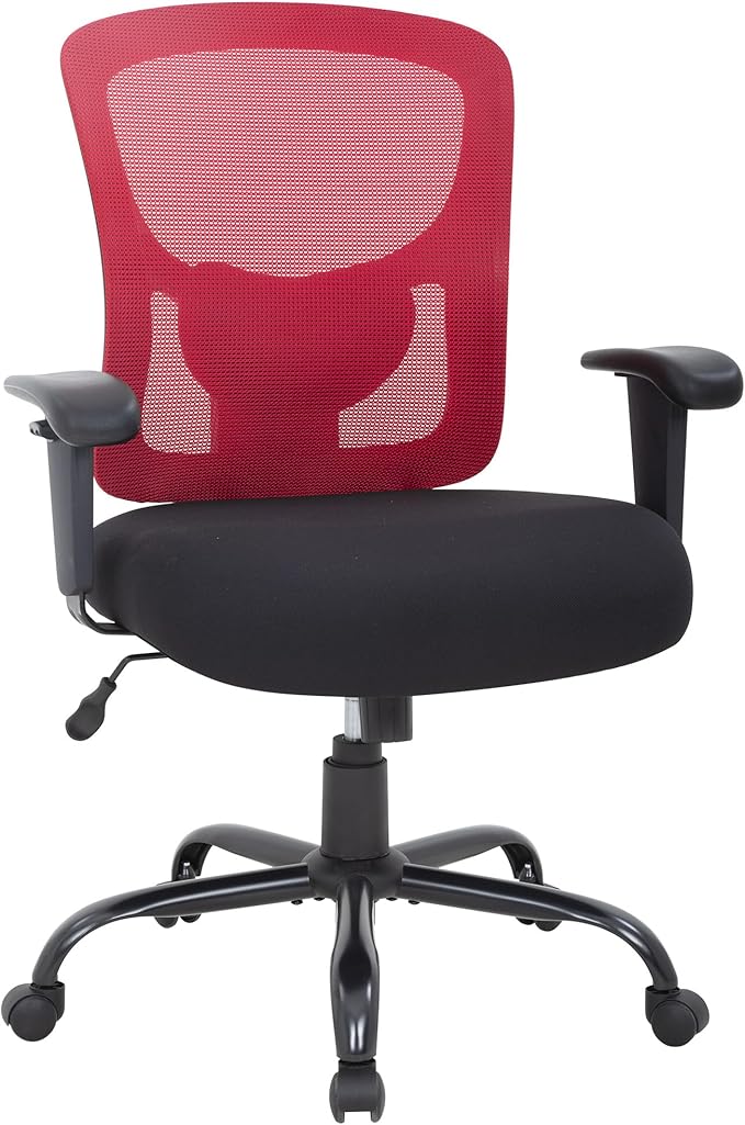 PayLessHere Ergonomic Desk Chair Office Chair Computer Chair 500lbs with Lumbar Support Wide Seat Adjust Arms Rolling Swivel High Back Task Executive Big and Tall Office Chair for Home Office，Red