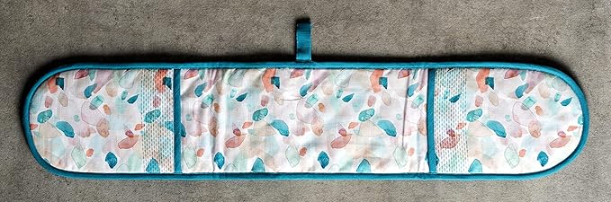 Maison d' Hermine Double Oven Mitts 100% Cotton 7"x35" Double Oven Mitt Heat Resistant BBQ Cooking Gloves with Loop, Baking, Grilling, Home, Kitchen, Handling Hot Pans Spring Summer (Summer Picnic)