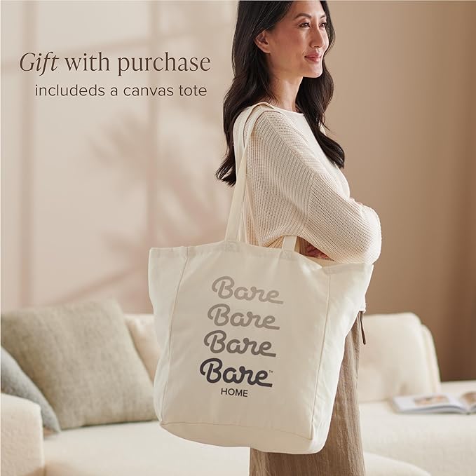 Bare Home 100% Organic Cotton Sateen Duvet Cover Set - Full/Queen Size - 400 Thread Count - Smooth Sateen Weave - Warm & Luxurious - Duvet Cover (Full/Queen, White)