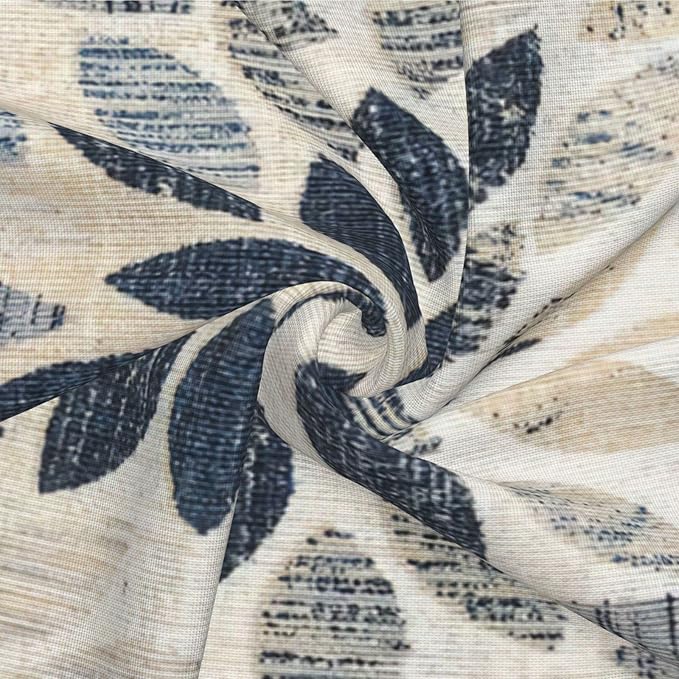 Dahlia Pillow Covers 24x24 Inch Set of 2 Summer Rust Geometric Flower Outdoor Decorative Throw Pillows Farmhouse Navy Blue Pillow Case Linen Square Cushion Cover for Home Sofa Bedroom Living Room