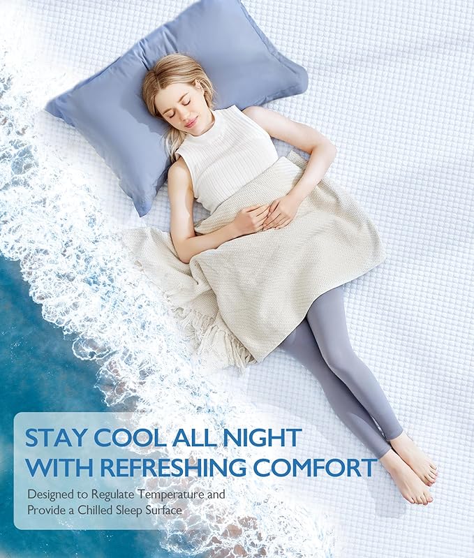 SINWEEK 2 Inch Full Size Cooling Memory Foam Mattress Topper for Pressure Relief, Thick Bed Mattress Pad with Cooling Soft Cover and Adjustable Straps, CertiPUR-US Certified