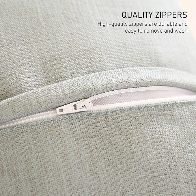 Design Linen Round Throw Pillow Covers Diameter 16", Fresh Farmhouse Cushion Covers with Red Watercolor Wildflower Pattern Decor Pillowcases for Bed,Living Room,Outdoor,Car