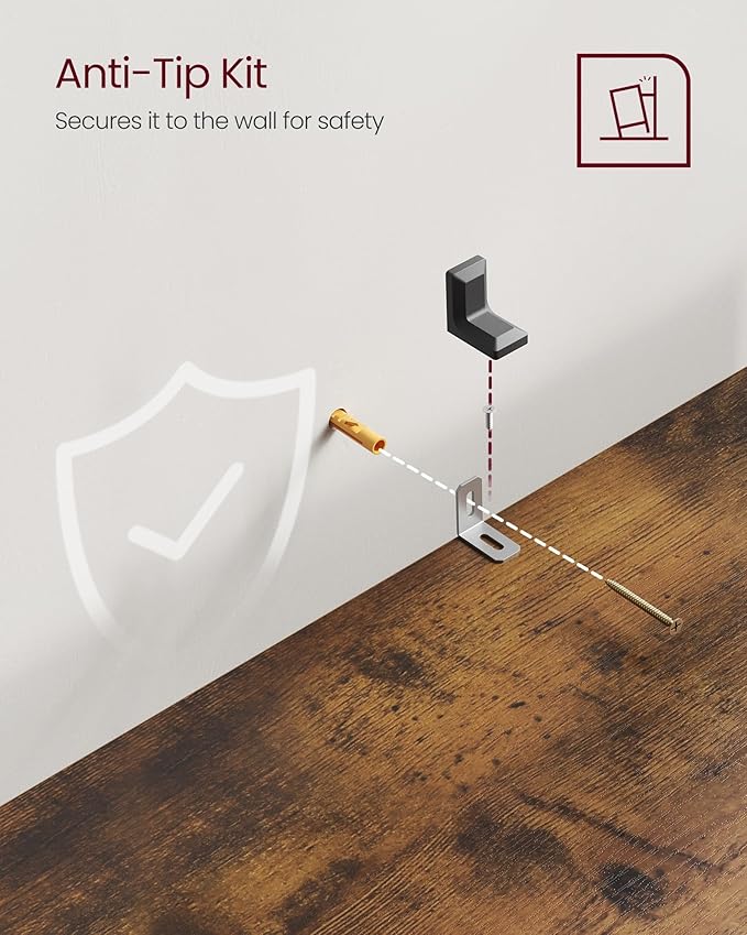 VASAGLE Set of 2 Bookshelves, 23.6 Inches Wide, 5-Tier Open Bookcases with Adjustable Storage Shelves, Floor Standing Units, Rustic Brown ULBC165X01-2