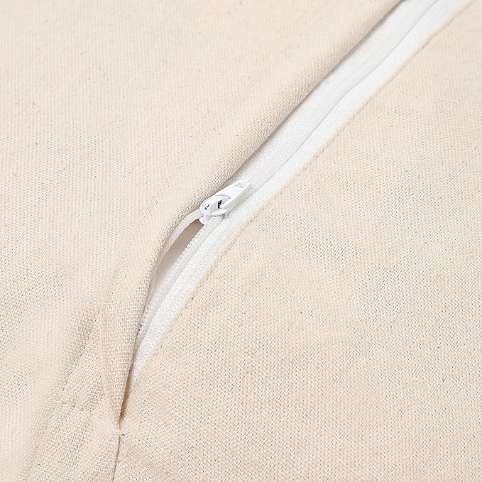 REDEARTH Handmade Boho Throw Pillow Covers - Bohemian Chic Farmhouse Style - Accent Woven Indoor and Outdoor Pillow Cushion Cases for Couch - Bed - Chair - Sofa - Benches – Set of 2-18"x18" - Taupe