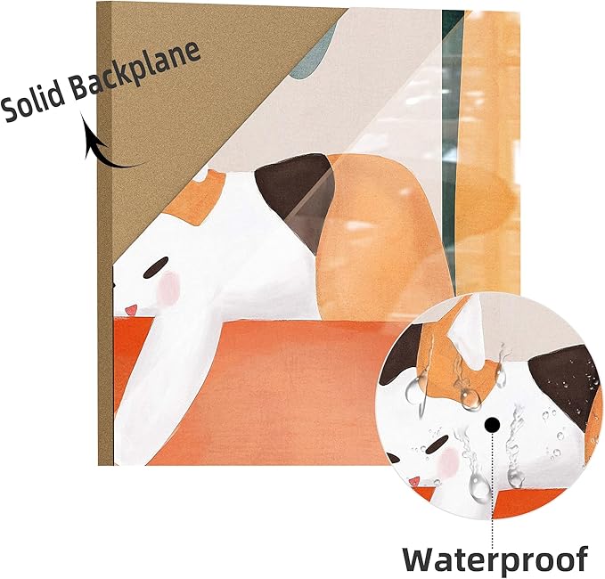 FULL HOUSE Wall Clock Silent Non Ticking Battery Operated, 12''x12'' Modern Minimalist Clock Wall Art, Crystal Porcelain Square Clock for Bedroom Living Room Office Home, 2pcs