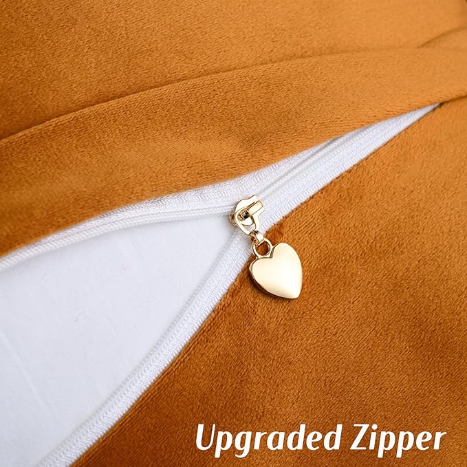 FUTEI Rust Chenille Throw Pillow Covers 26x26 Inch Set of 2,Soft Cozy Bound Edge Design Euro Pillow Sham,Home Decor for Couch Bed Living Room