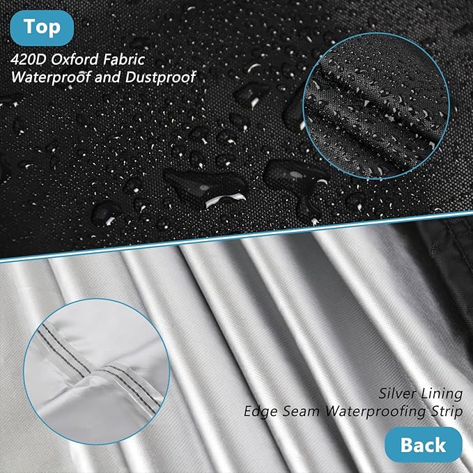 Kingling Grill Cover Fits for 6-Burner 87000 Propane Gas Grill, 44 inch Waterproof & UV Resistant Outdoor Griddle Cover Table Top Outdoor Grill Accessories - 44" L x 25" W x 21" H