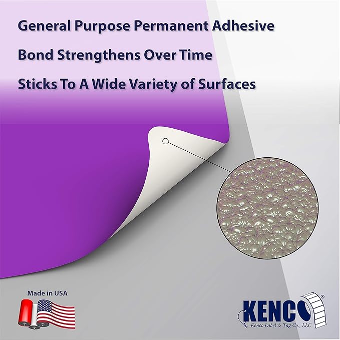 4" X 6" Direct Thermal Perforated Stickers Labels for Shipping Labels, Inventory, and Color Coding - Compatible with Zebra, Rollo, Godex and More (Purple, 6 Rolls)