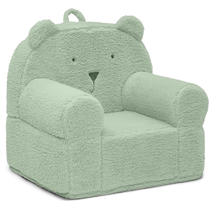 Delta Children babyGap Sherpa Bear Chair - Greenguard Gold Certified, Sage