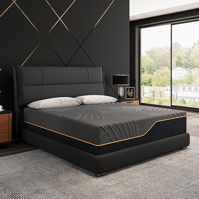 14 Inch Firm Full Mattress in a Box, Copper Memory Foam Mattress with Cooling Cover, Relieving Pressure & Back Pain, Fiberglass-Free, CertiPUR-US Certified, Foam Made in USA, 54"x75"x14"