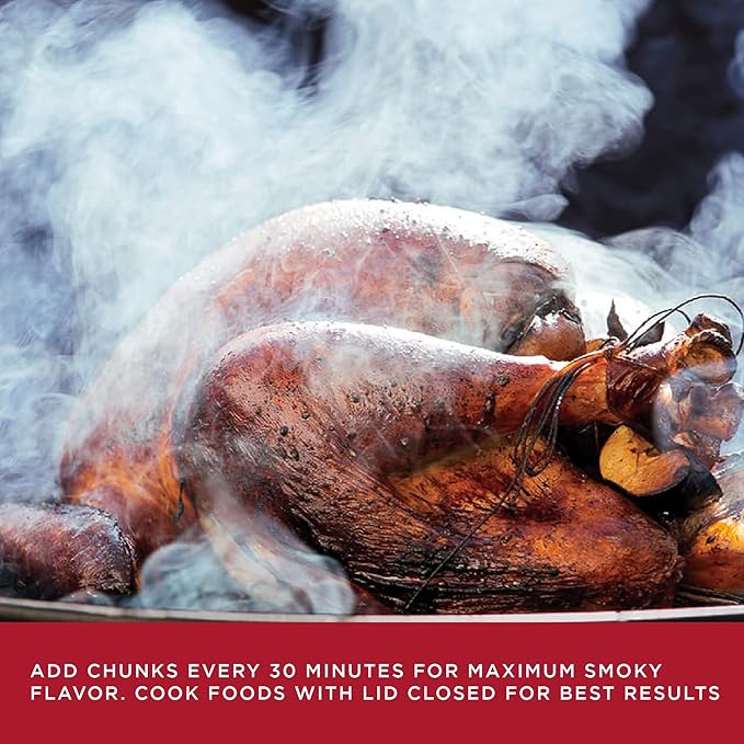 Fire & Flavor Cherry Wood Chunks for Smoking and Grilling - All-Natural, Long-Lasting with a Mildly Sweet Flavor - Large Chunk Wood Chips for Smokers,Red