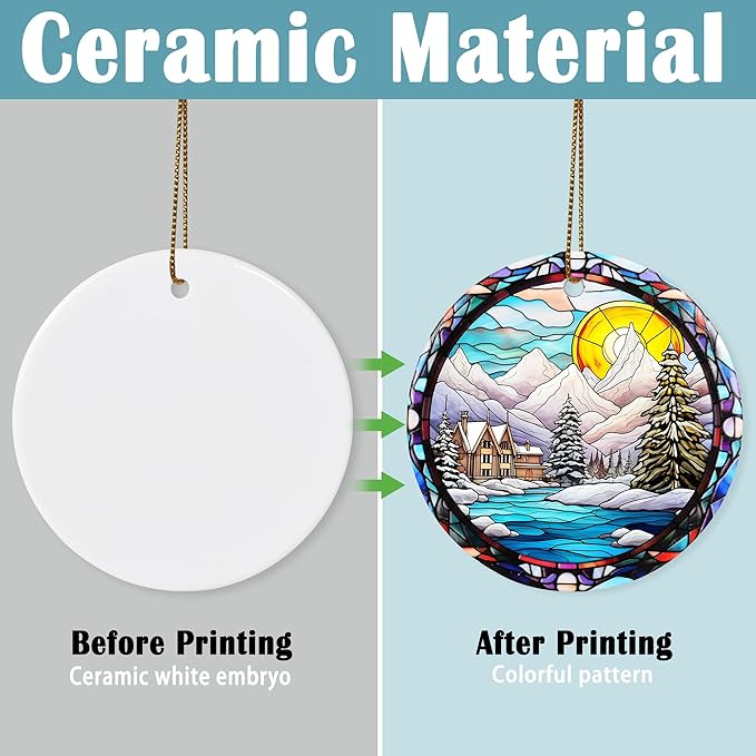 Christmas Ornament, Winter Sunrise Ornament, Christmas Decoration, Heirloom Keepsake, Holiday Ornaments 2023, Xmas Gift Exchange, Gift Idea, Christmas Tree Ornament