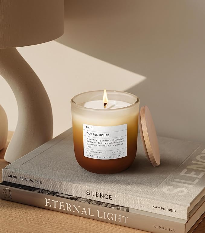 Coffee House, Coffee Scented Candle, 11oz Aromatherapy Soy Wax Candles for Home Scented, Long Lasting, Food Scent for Home, Housewarming, Birthday, Friendship, Gift for Women, Men, Friends