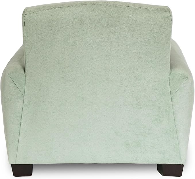 Toddler Personalized Armchair, Kids Upholstered Rocking Chair with Personalization, Toddler Chair with Personalized Name, Comfy Child Armchair, (Seafoam Green Suede, Legs)
