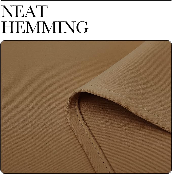 NICETOWN Sleek Blackout Curtains 50 inches Length for Small Windows, Noise Reducing and Block Draft Panels for Door Doorway Laundry Office Luxury Decor Theme (2 Panels, Gold Brown, W42 x L50 -Inch)