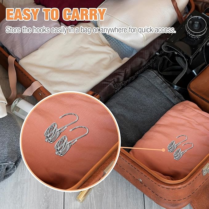 NiHome Clothing Chain Hanger 10-Pack, Metal Closet Organizer Space Saving Hangers with 7 Holes, College Dorm Room Essentials, Closet Organizers and Storage for Home, Office & Travel, Wrinkle-Reducing