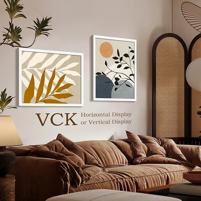 VCK 22x28 Poster Frame Set of 4 - White, Gallery-Quality Wood Picture Frames, 1.1-Inch Wide Border, Polished Plexiglass, Vertical or Horizontal Wall Display for Photo/Art/Prints, White