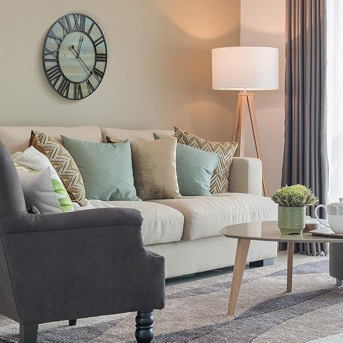 Sorbus 16-Inch Large Wall Clock - Centurian Roman Numeral Style - Modern Home Decor - Metal Wood Decorative Analog Clock