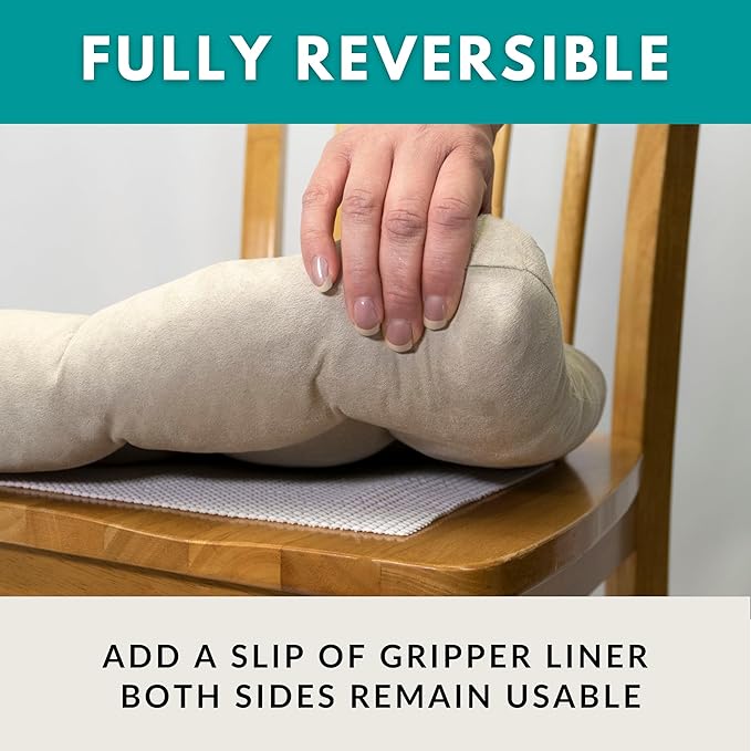 Barnett Home Decor Dining Chair Cushions, 16.5 x 18, Pack of 2 – Brisbane Natural Tweed – Performance Fabric, Latex Foam Fill