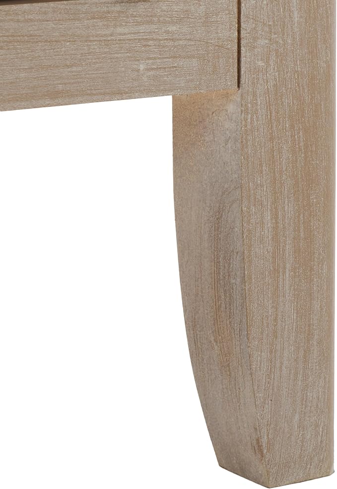 Safavieh Home Collection Everly Drawer White Wash 1-Drawer 2 Removable Baskets Side Table