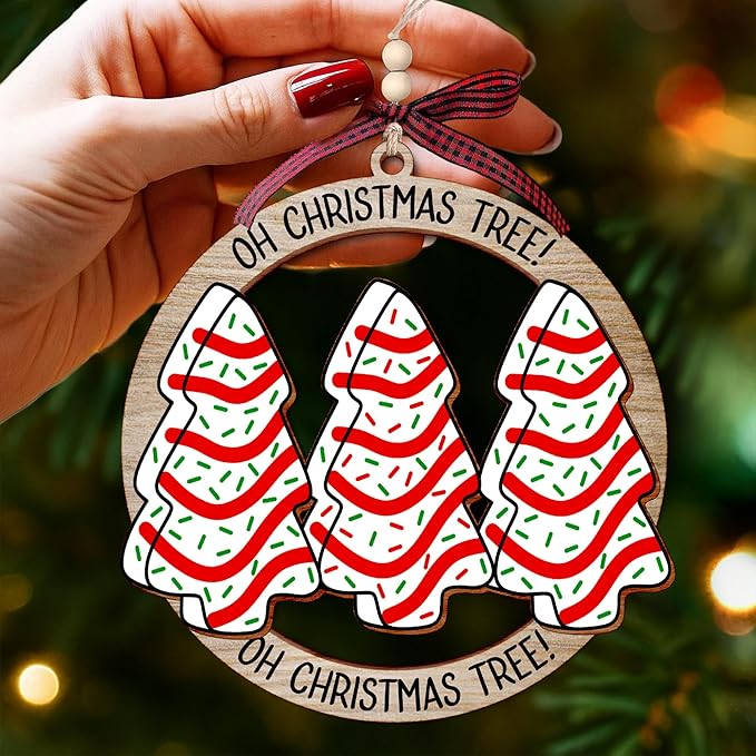 Christmas Tree Ornaments - Vintage 2025 Ornaments for Christmas Tree, Dated Xmas Ornament 2025 for Family, Beautiful Christian Ornament for Christmas Decoration