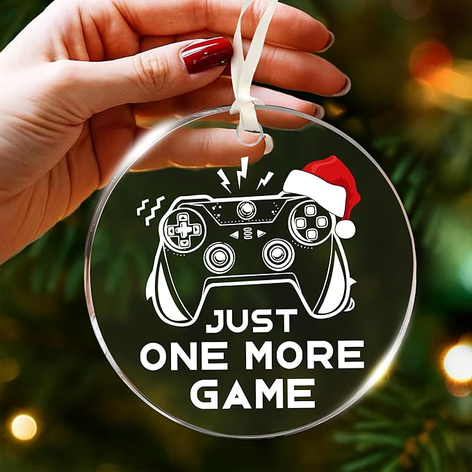 Gamer Ornaments for Christmas Tree - Video Game Ornaments, Unique Gifts for Gamers, Gaming Ornament, Perfect Game Controller Christmas Ornament, Ideal Present for Gamers