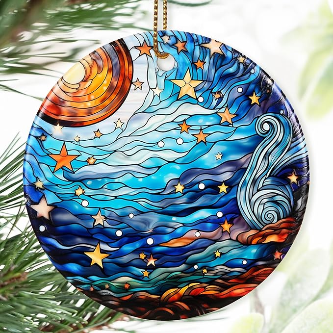 Christmas Ornament, Van Gogh Starry Night Ornament, Christmas Decorations for Tree, Heirloom Keepsake, Gift Idea