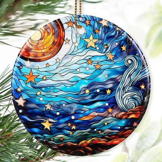 Christmas Ornament, Van Gogh Starry Night Ornament, Christmas Decorations for Tree, Heirloom Keepsake, Gift Idea